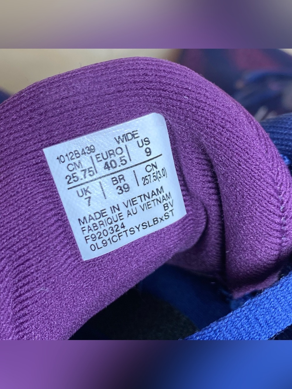 Asics Gel Cumulus 25 Lilac Blue Women's Size 7 Running Shoes Wide Sneakers - Picture 10 of 11